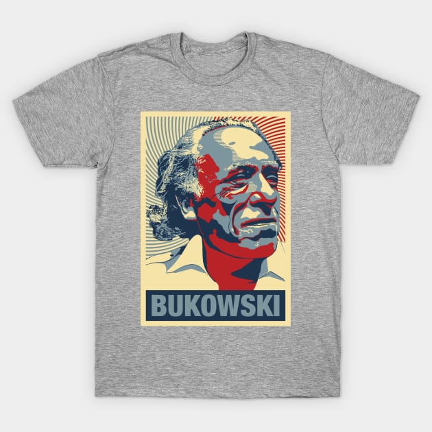 Bukowski Portrait T-Shirt - Modern T-Shirt by WrittersQuotes